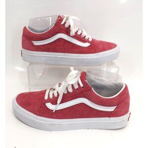 Vans Old Skool Red Suede Sneakers Women 6.5 US  Men 8.0 UK 5.5 Pink Swiss tech